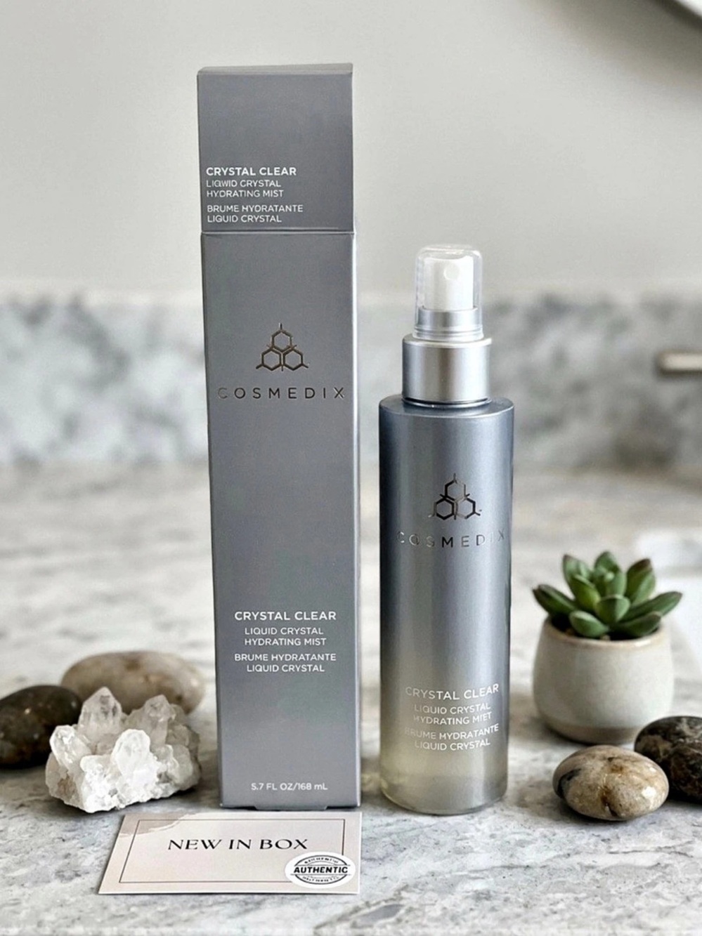 Cosmedix Crystal Clear Liquid Crystal Hydrating Mist 5.7 fl oz MSRP $58.00 BNIB